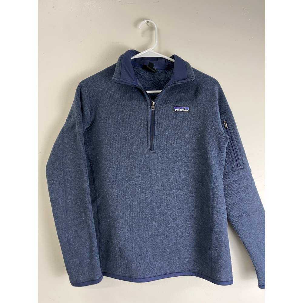 Patagonia Better Sweater 1/4 Zip Pullover Womens Small Navy Fleece STY25617
